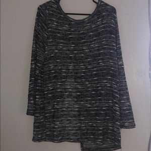 Black and White Open Back Sweater